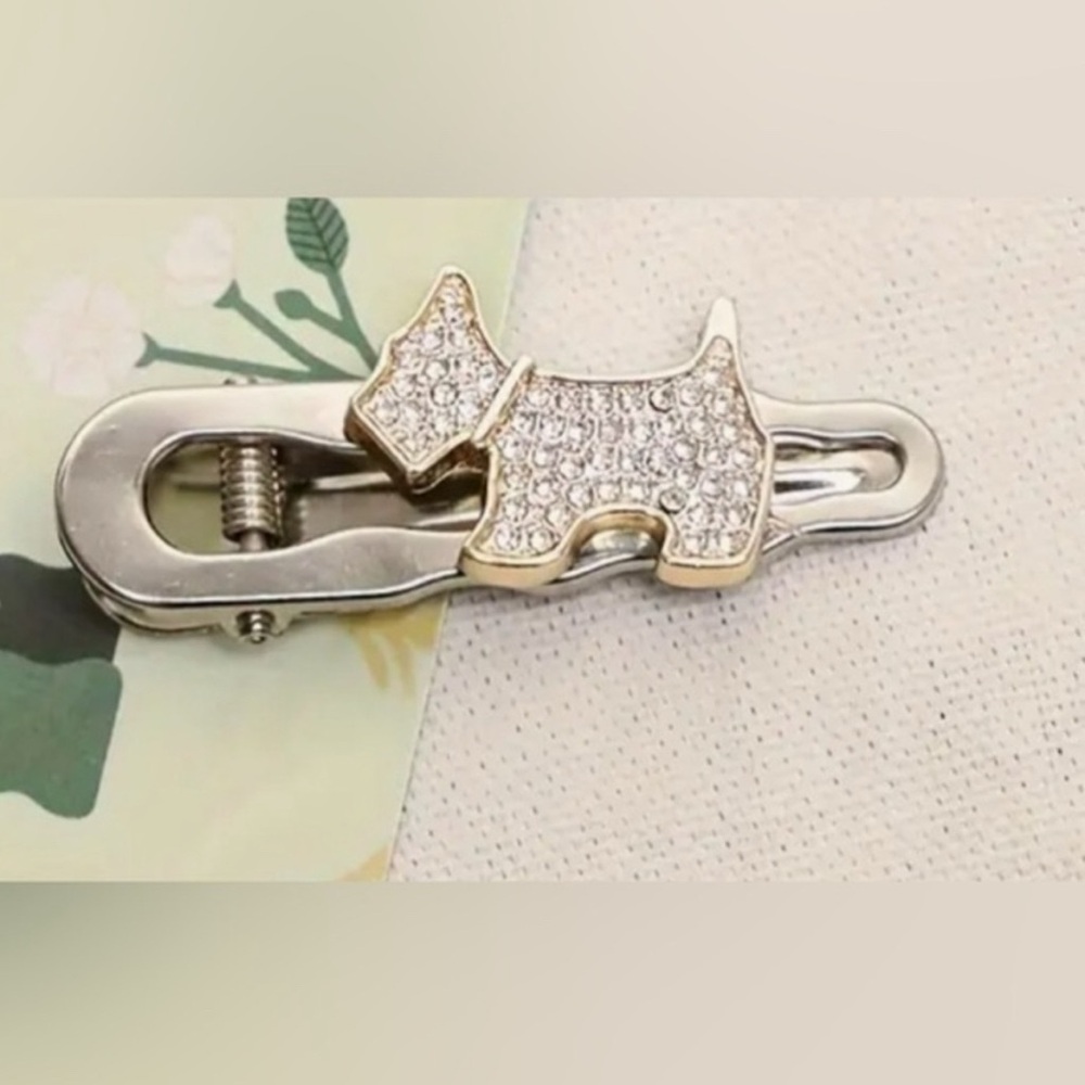 Silver and Gold Dog Hair Clip